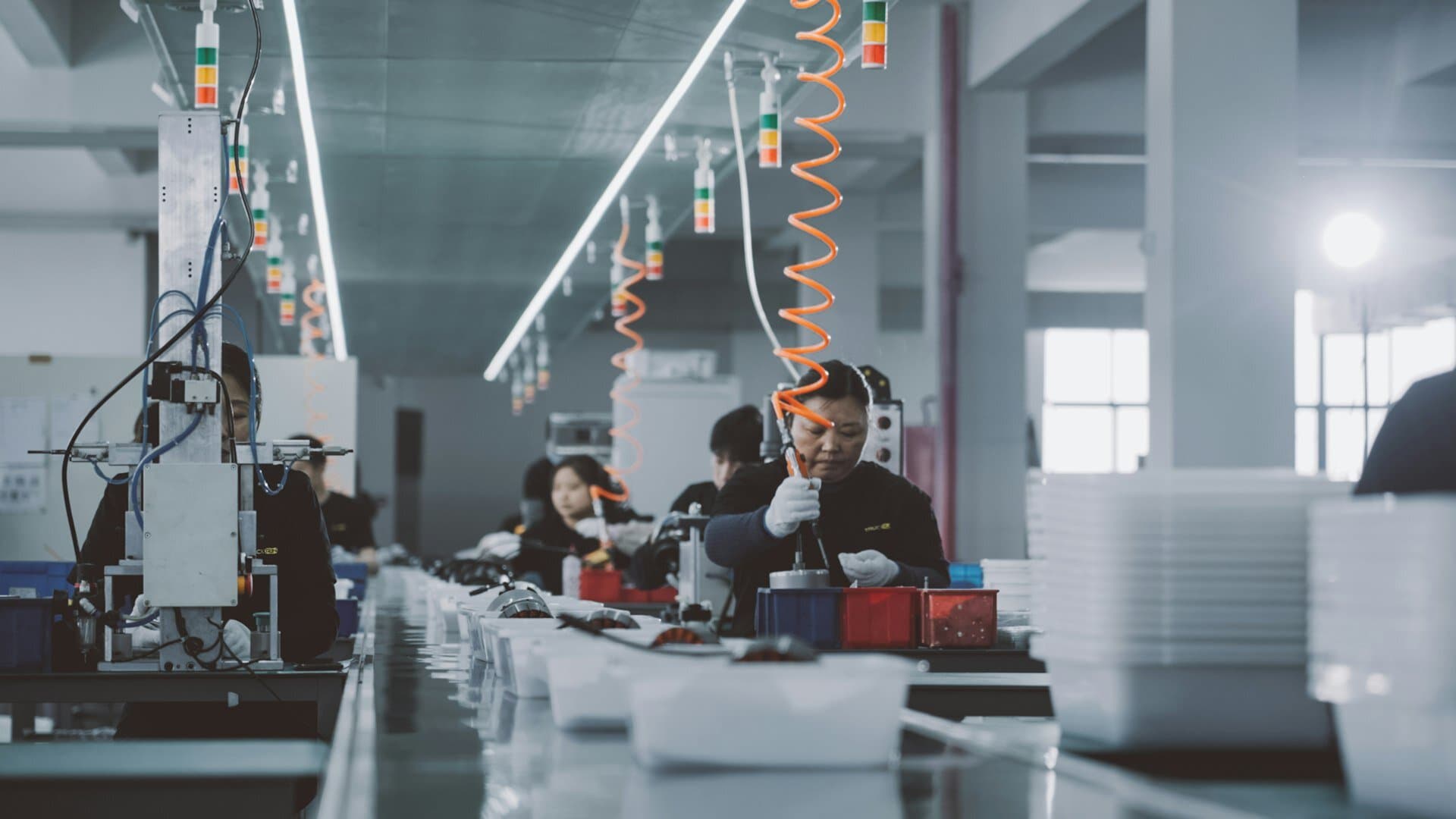 Workers in factory